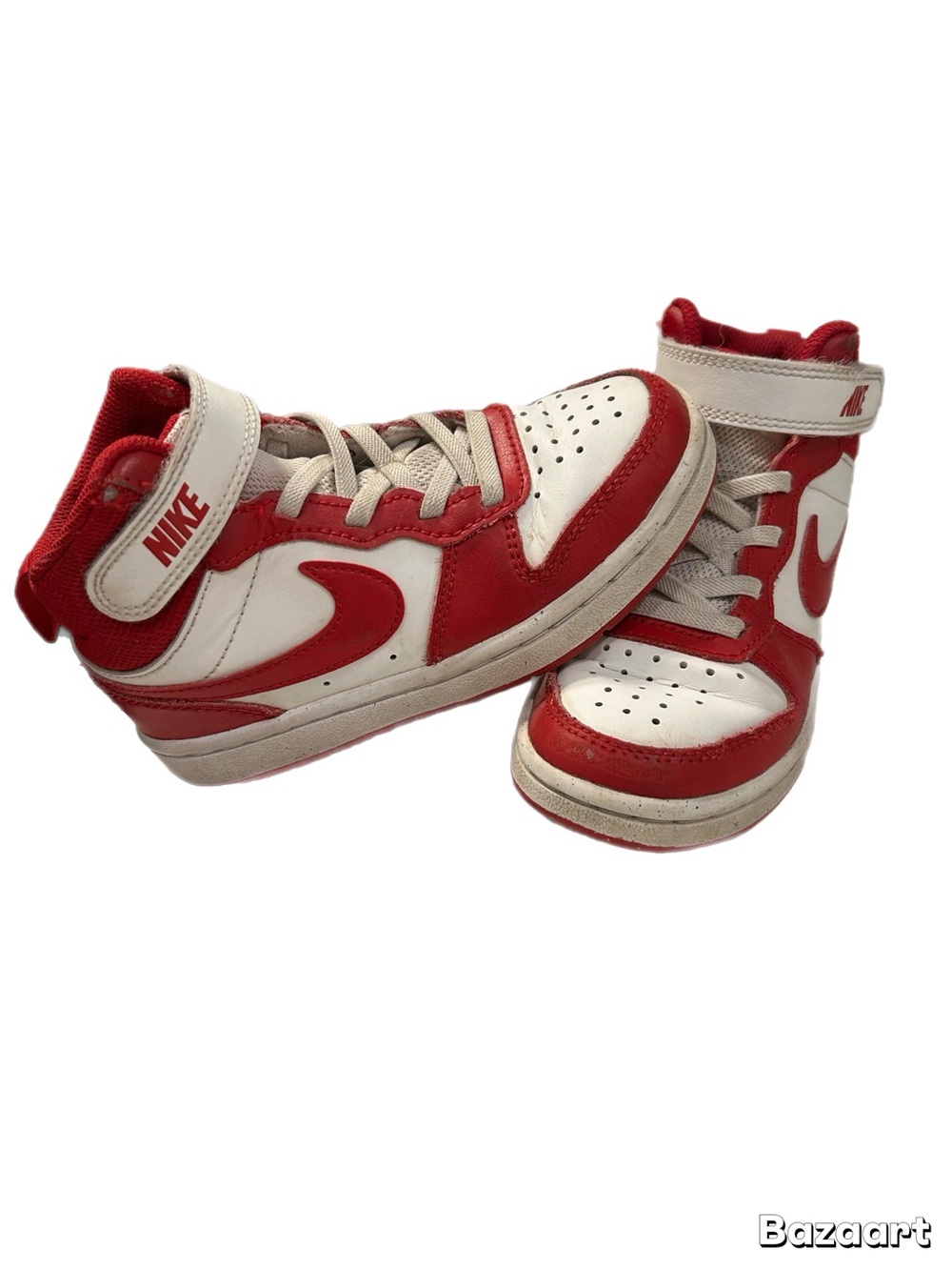 Nike Court Borough Mid 2 Red & White Mid-Top Sneakers Toddler Size 11C